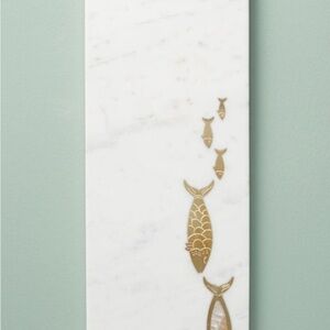 Anthropologie Sardine Cheese Board, Marble / Pearl
